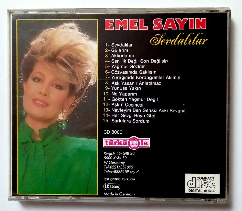 EMEL SAYIN - SEVDALILAR (1988) - ALMAN BASKI CD 2.EL