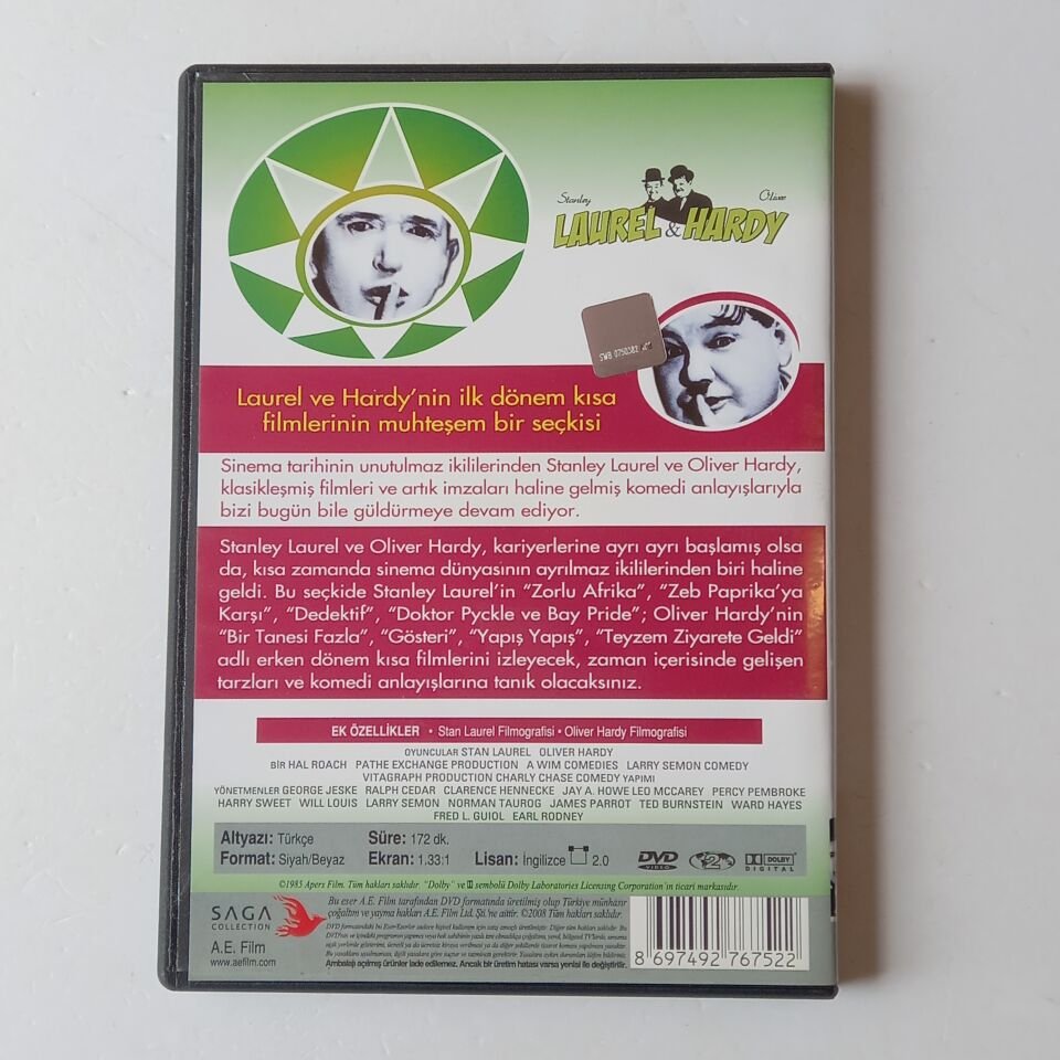 EN İYİ KISA FİLMLER 1 - STANLEY LAUREL, OLIVER HARDY - DVD 2.EL