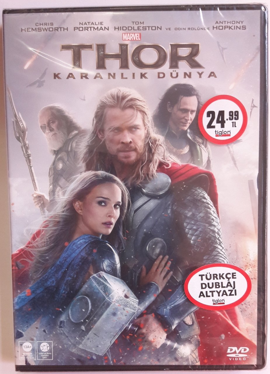 THOR KARANLIK DÜNYA - CHRIS HEMSWORTH - NATALIE PORTMAN - ANTHONY HOPKINS - MARVEL - DVD SIFIR