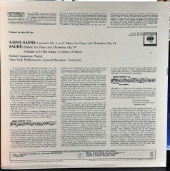 SAINT-SAËNS: CONCERTO NO.4 FOR PIANO, FAURÉ: BALLADE FOR PIANO, ROBERT CASADESUS, NEW YORK PHILHARMONIC, LEONARD BERNSTEIN - PLAK 2.EL