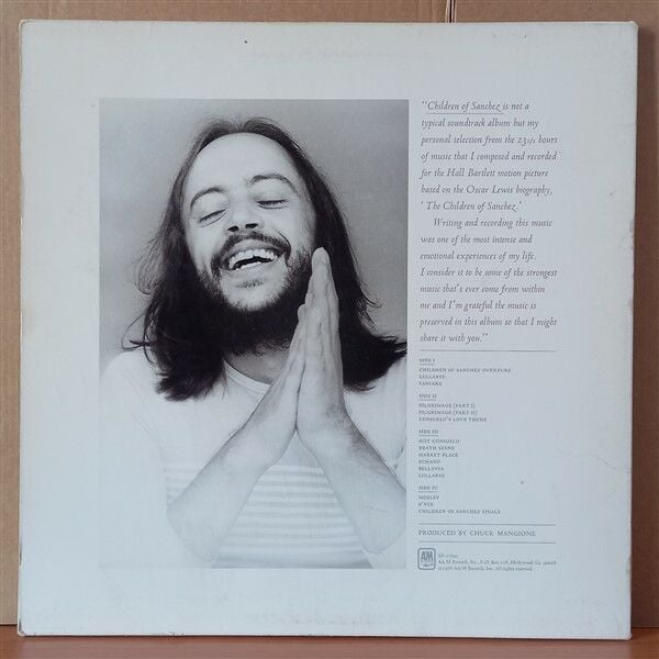 CHUCK MANGIONE – CHILDREN OF SANCHEZ (1978) - 2LP 2.EL PLAK
