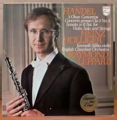HANDEL Oboe Con. H. HOLLIGER R. LEPPARD LP 2.EL