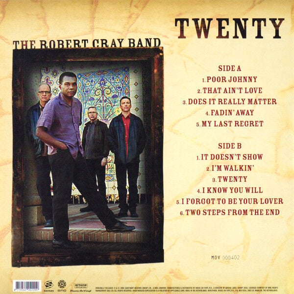 ROBERT CRAY - TWENTY (2005) - LP 180GR 2026 TRANSPARENT EDITION SIFIR PLAK