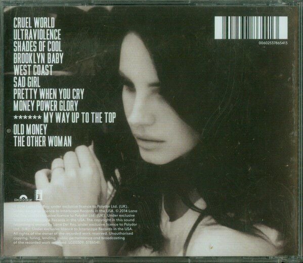 LANA DEL REY – ULTRAVIOLENCE (2014) - CD REISSUE JEWEL CASE AMBALAJINDA SIFIR