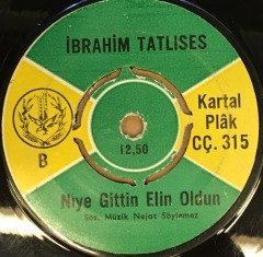 İBRAHİM TATLISES - KAPIYI ÇALAN KİMDİR / NİYE GİTTİN ELLERİN OLDUN 7'' 45 DEVİR
