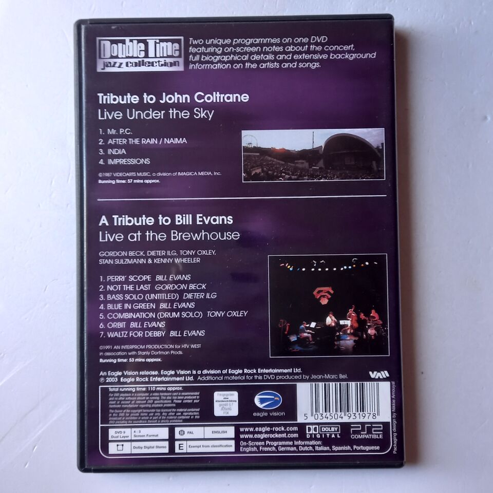 TRIBUTE TO JOHN COLTRANE - LIVE UNDER THE SKY '87 10TH SPECIAL / A TRIBUTE TO BILL EVANS - LIVE AT THE BREWHOUSE (2003) - DVD 2.EL