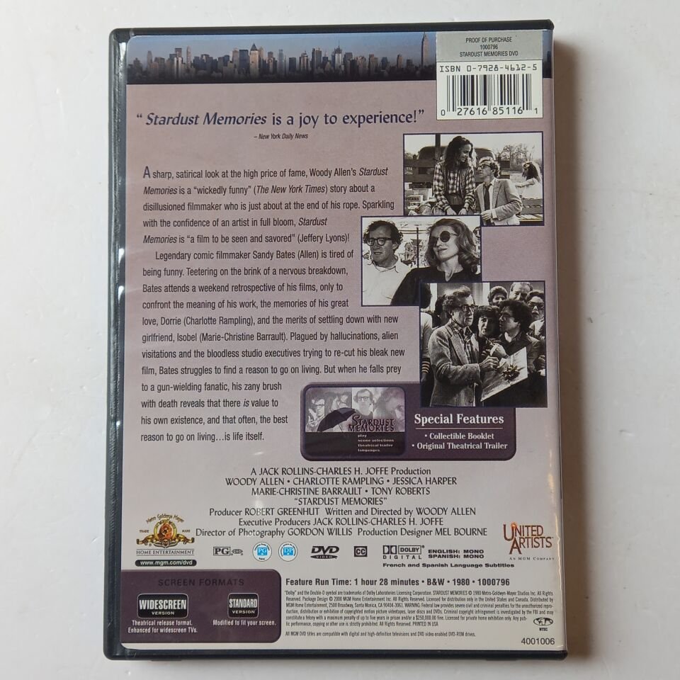 STARDUST MEMORIES - WOODY ALLEN, CHARLOTTE RAMPLING - DVD 1.BÖLGE 2.EL