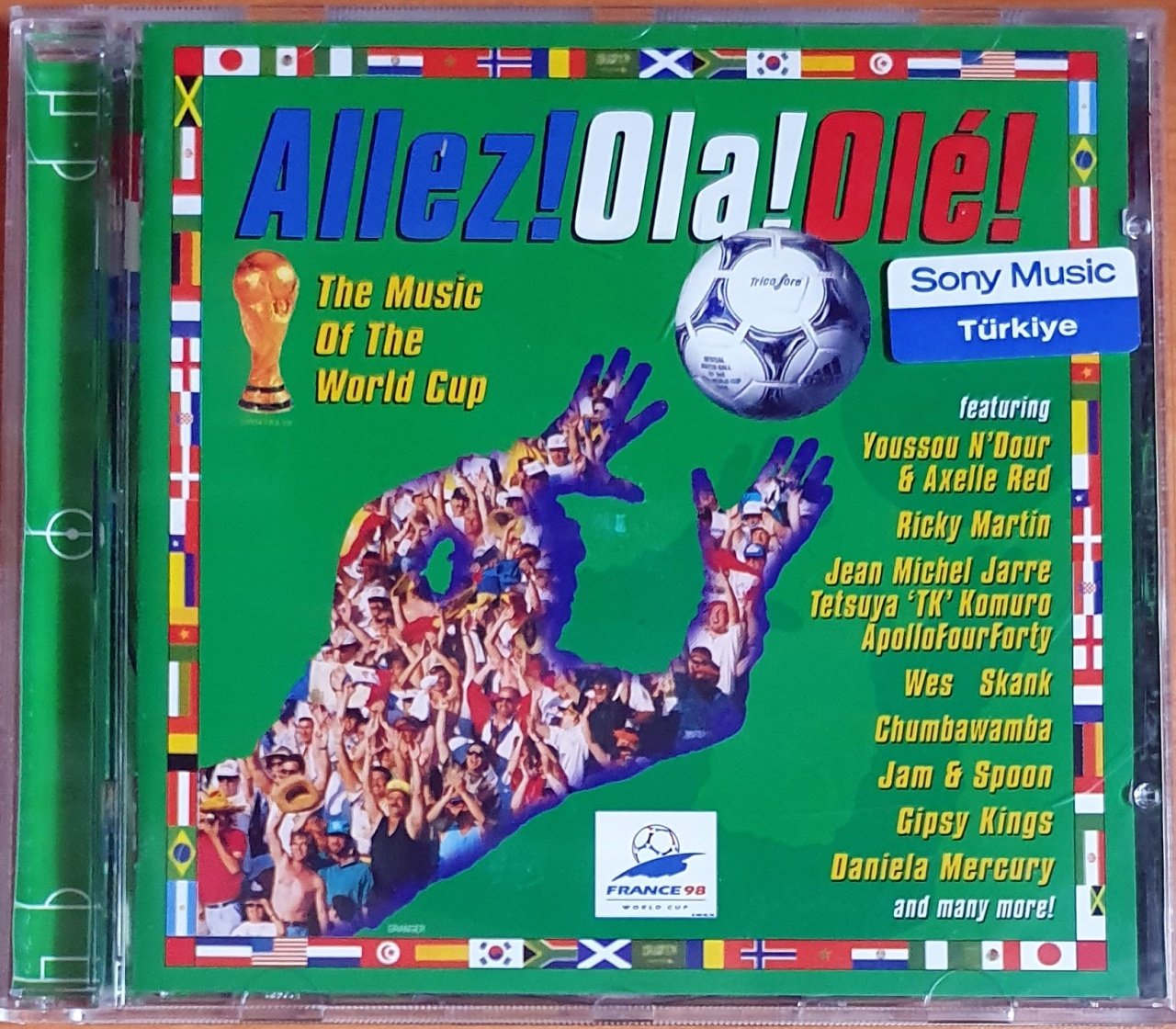 ALLEZ! OLA! OLE! / THE MUSIC OF THE WORLD CUP / COCO LEE, BELLINI, FEY, WES, RICKY MARTIN, JAM & SPOON (1998) COLUMBIA CD 2.EL