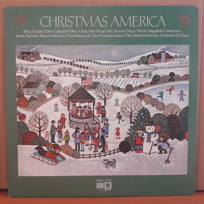 CHRISTMAS AMERICA - BING CROSBY, GLEN CAMPBELL, NAT KING COLE - LP 2.EL PLAK