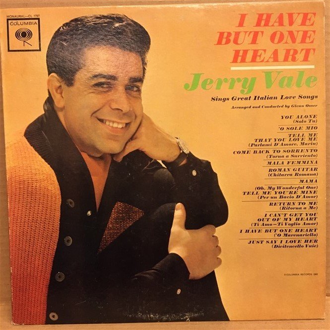 JERRY VALE - I HAVE BUT ONE HEART - LP 2.EL PLAK