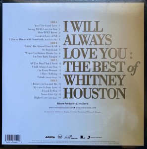 WHITNEY HOUSTON – I WILL ALWAYS LOVE YOU: THE BEST OF WHITNEY HOUSTON (2021) - 2LP SIFIR PLAK
