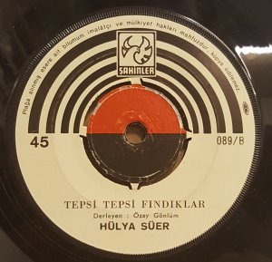HÜLYA SÜER - ASMAM ÇARDAKTAN / TEPSİ TEPSİ FINDIKLAR - 7'' 45 DEVİR KAPAKLI 2.EL 45LİK PLAK