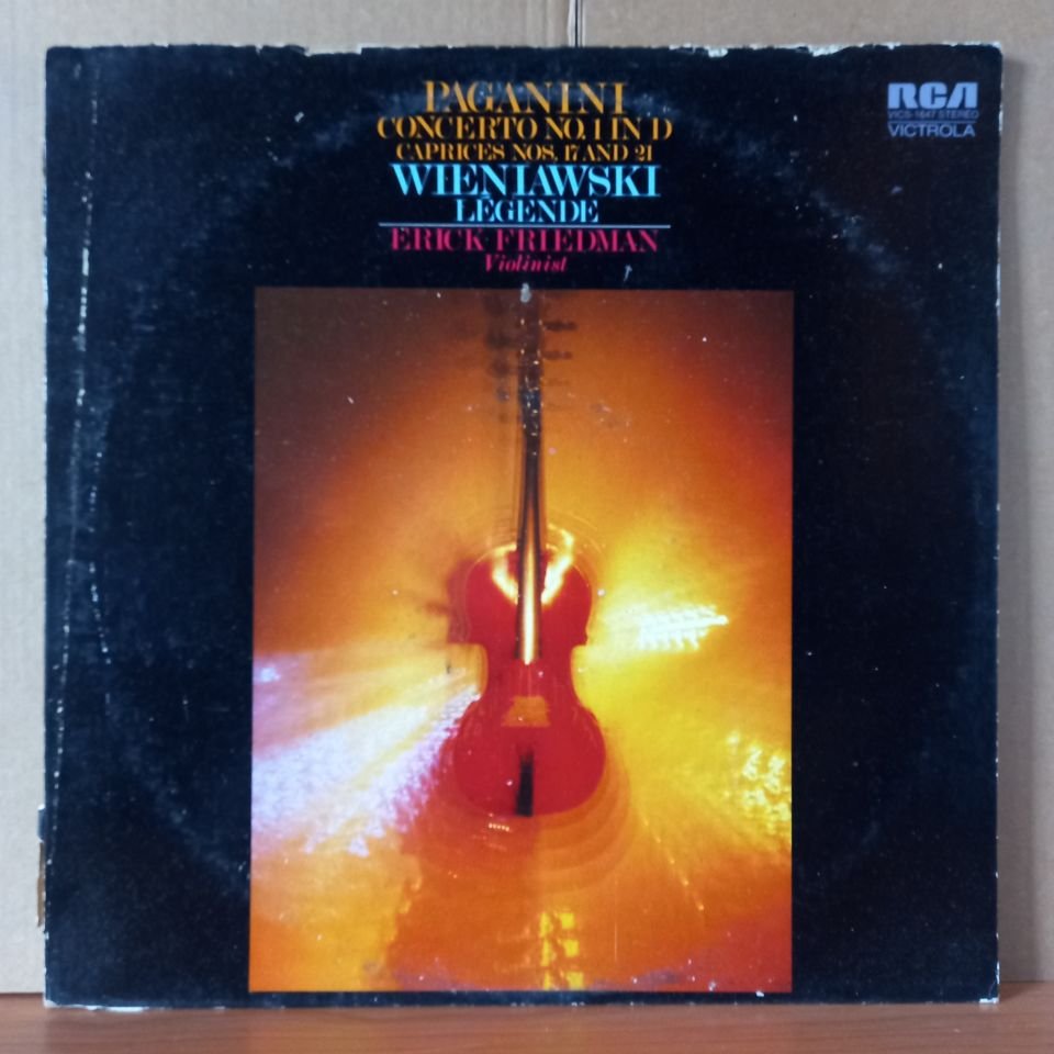 PAGANINI: CONCERTO NO. 1 IN D, CAPRICES NOS. 17 AND 21 / WIENIAWSKI, LEGENDE, ERICK FRIEDMAN (1972) - LP 2.EL PLAK