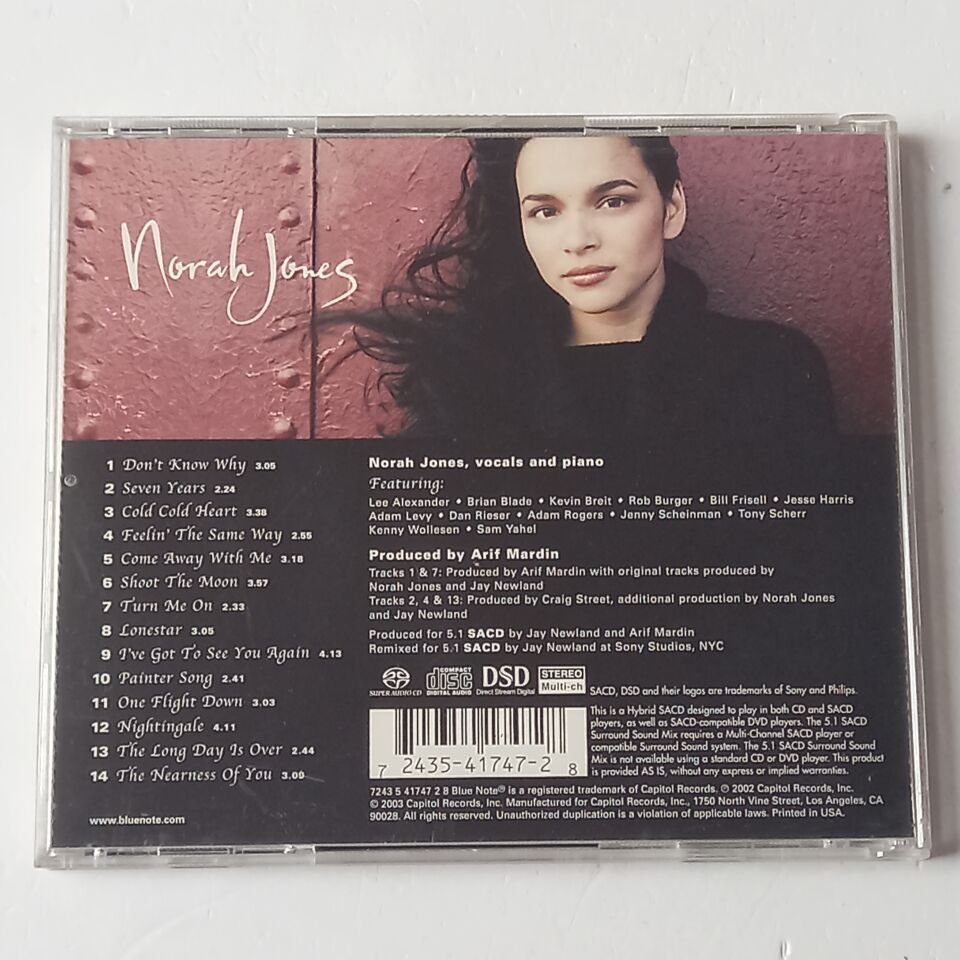 NORAH JONES – COME AWAY WITH ME (2002) - SACD CD REMASTERED 2003 REISSUE 2.EL
