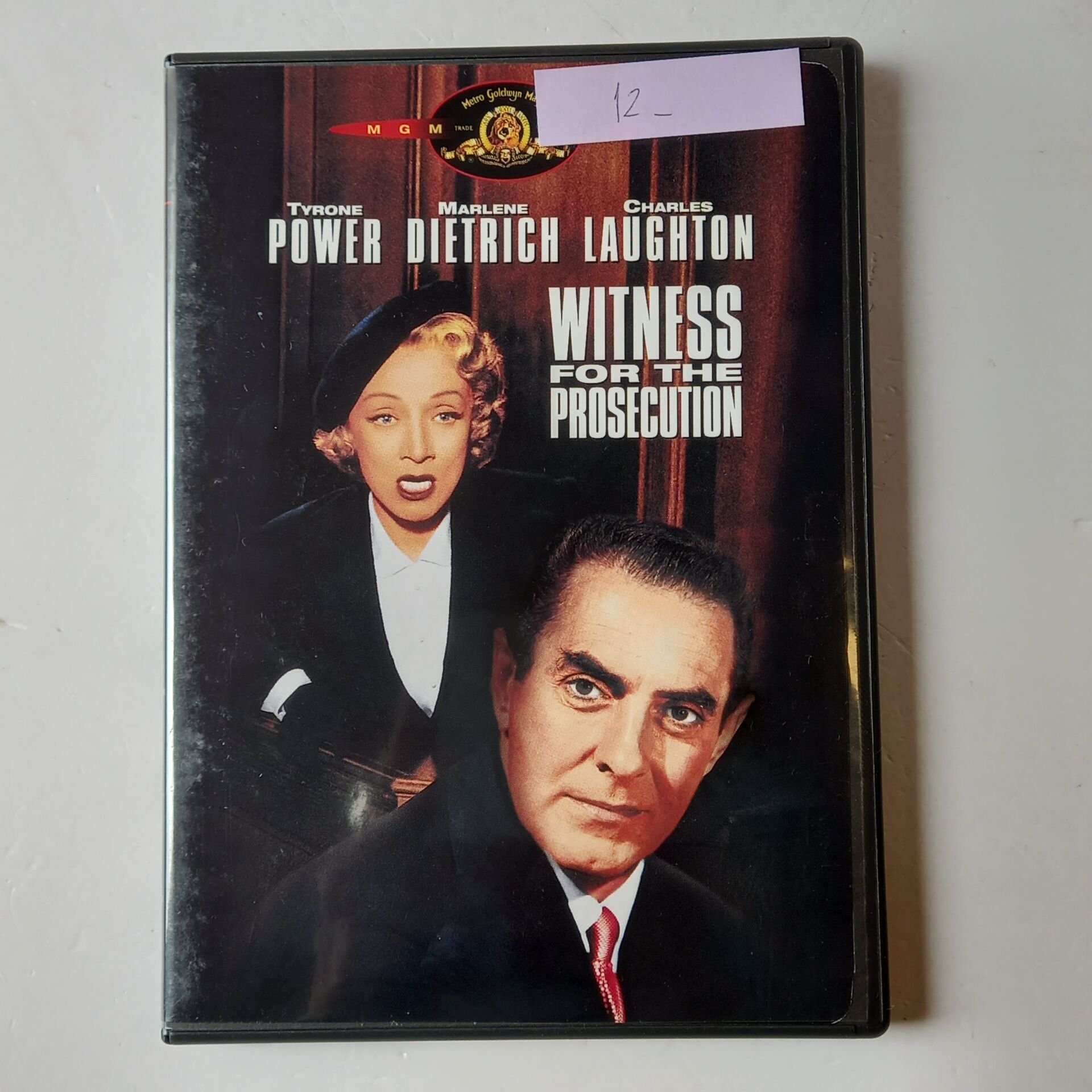 WITNESS FOR THE PROSECUTION - TYRONE POWER, MARLENE DIETRICH, CHARLES LAUGHTON - DVD 1.BÖLGE 2.EL