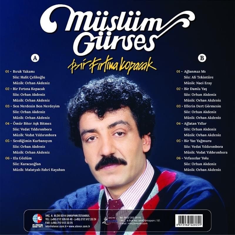 MÜSLÜM GÜRSES - BİR FIRTINA KOPACAK (1989) - LP 2024 BASKI BEYAZ RENKLİ PLAK
