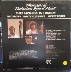 MILT JACKSON IN LONDON MEMORIES OF THELONIOUS SPHERE MONK (1982) - 2.EL PLAK