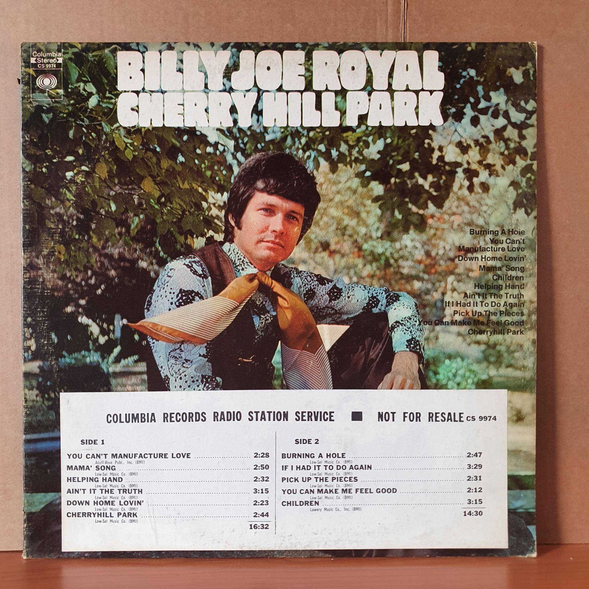 BILLY JOE ROYAL - CHERRY HILL PARK (1969) - LP 2.EL PLAK