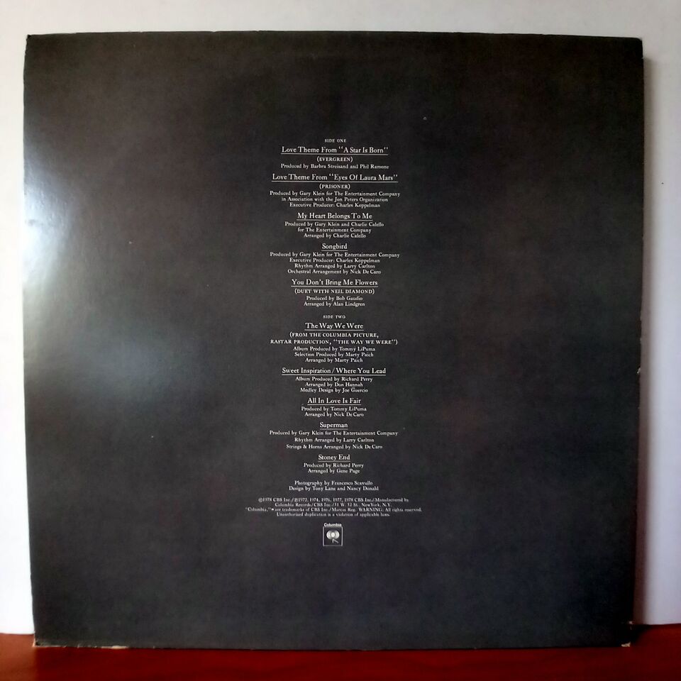 BARBRA STREISAND – BARBRA STREISAND'S GREATEST HITS VOLUME 2 (1978) - LP 2.EL PLAK