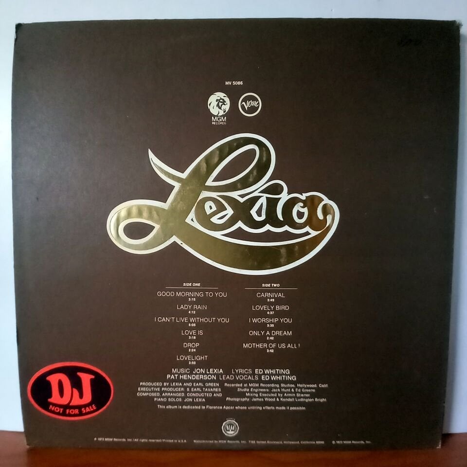 LEXIA – LEXIA (1972) - LP PROMO 2.EL PLAK