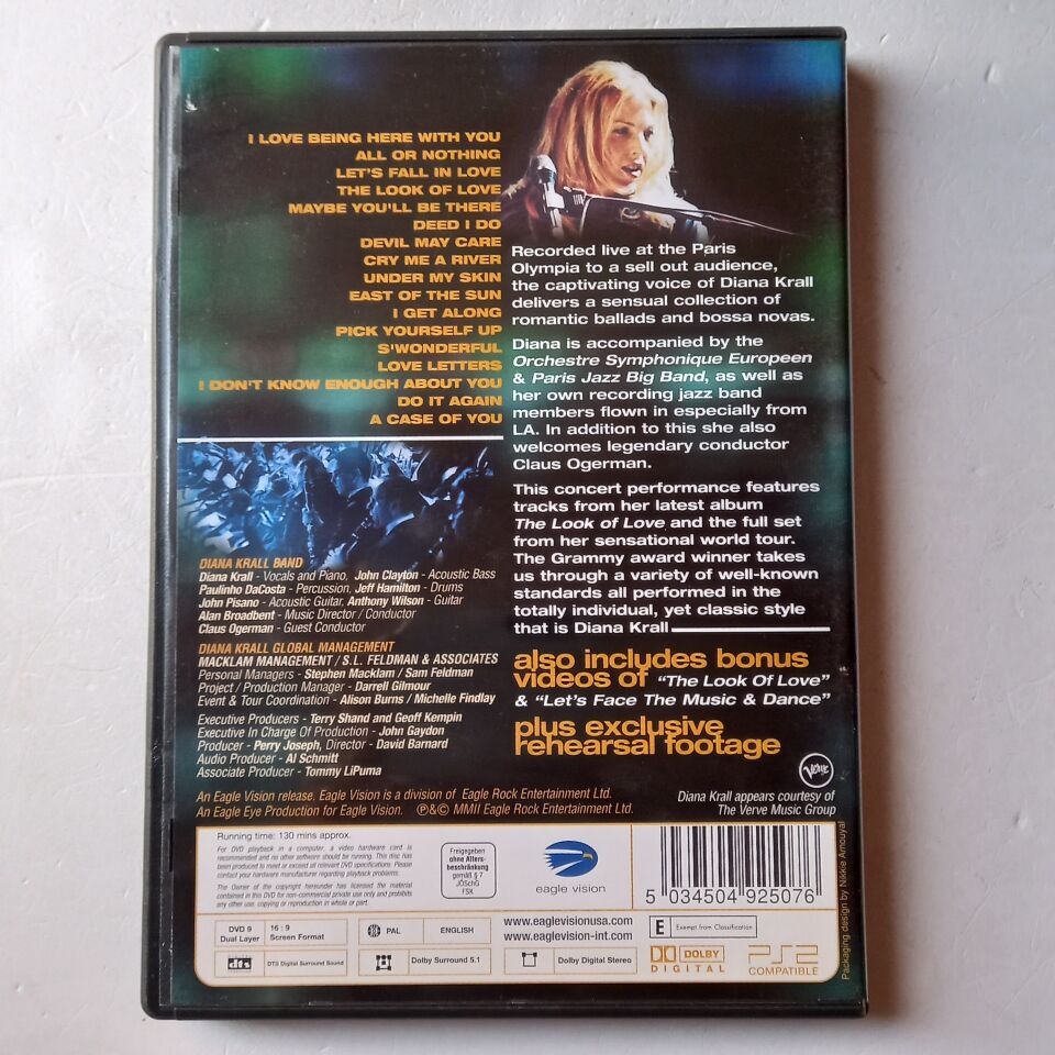DIANA KRALL – LIVE IN PARIS (2002) - DVD 2.EL