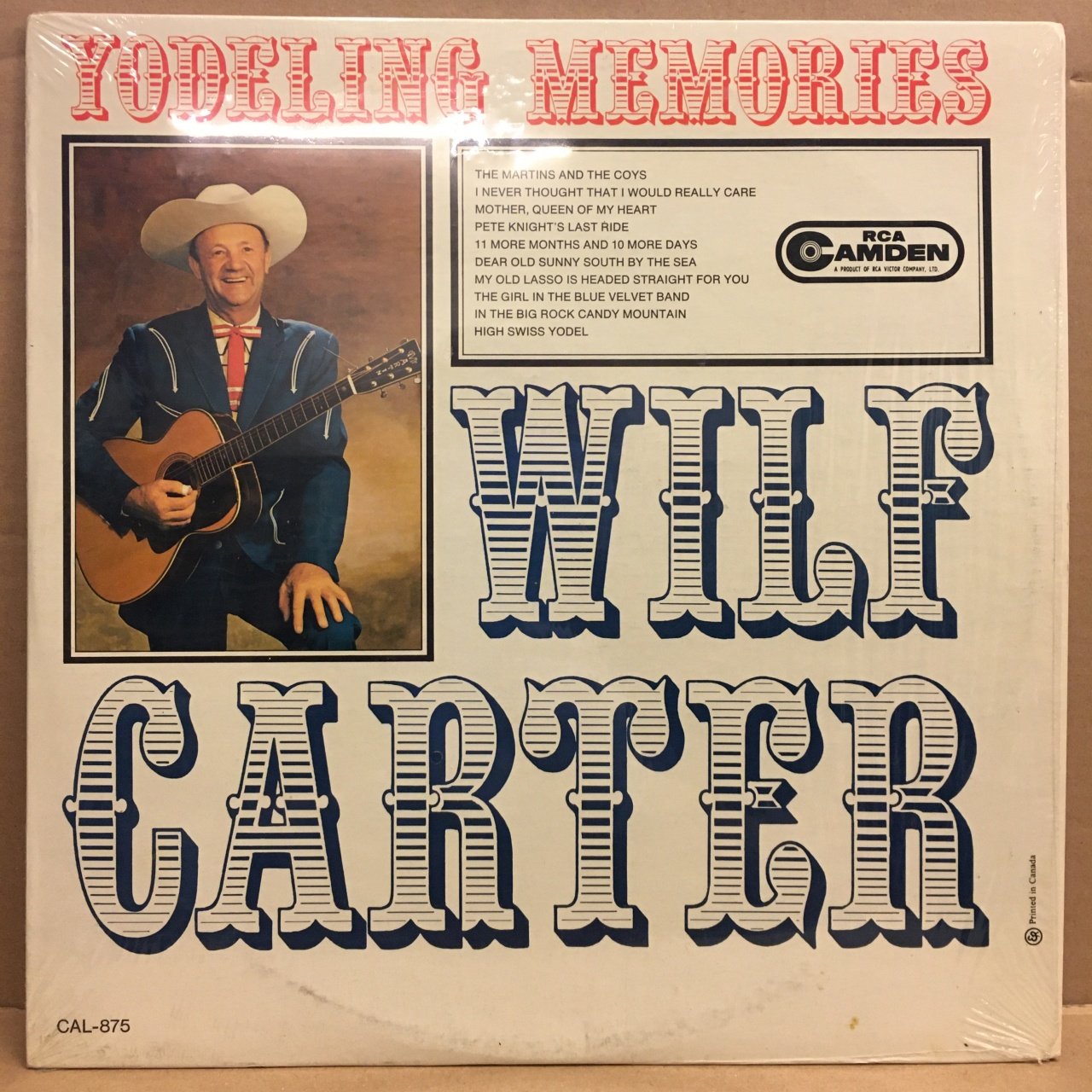 WILF CARTER - YODELING MEMORIES (1960) COUNTRY 2.EL PLAK