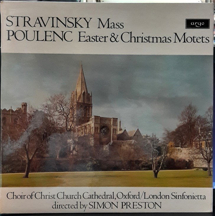STRAVINSKY: MASS, POULENC: EASTER & CHRISTMAS MOTETE, SIMON PRESTON (1973) - PLAK 2.EL