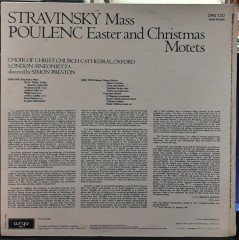 STRAVINSKY: MASS, POULENC: EASTER & CHRISTMAS MOTETE, SIMON PRESTON (1973) - PLAK 2.EL