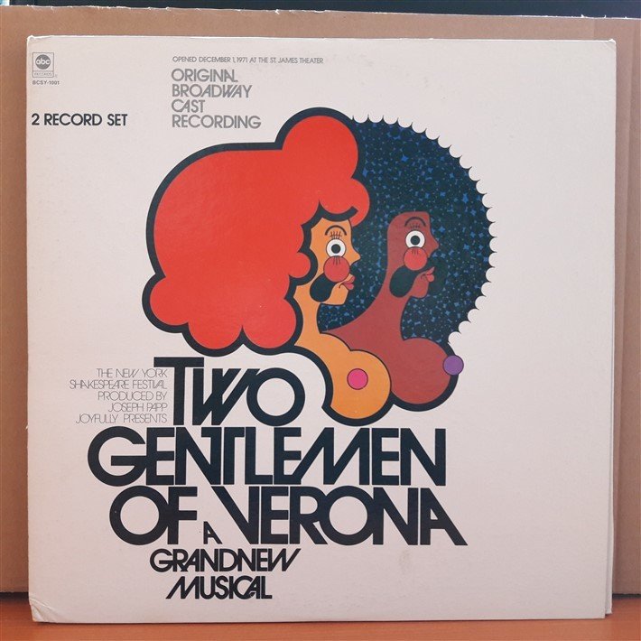 TWO GENTLEMEN OF VERONA - ORIGINAL BROADWAY CAST RECORDING (1972) - 2LP 2.EL PLAK