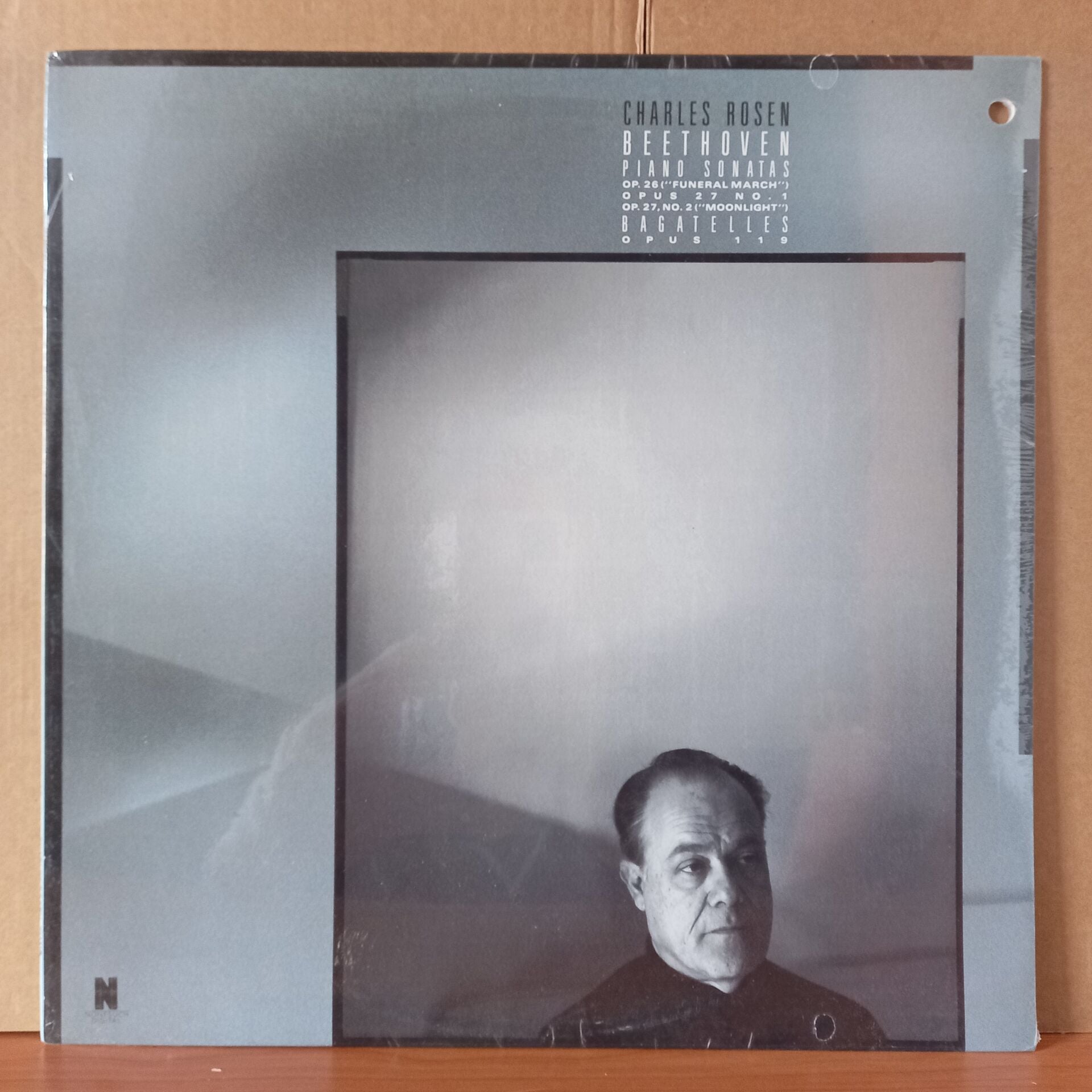 CHARLES ROSEN - BEETHOVEN: PIANO SONATAS, OP. 26 ''FUNERAL MARCH'' / OPUS 27 NO. 1 / OP. 27, NO. 2 ''MOONLIGHT'' / BAGATELLES, OPUS 119 (1985) - LP DÖNEM BASKISI SIFIR PLAK