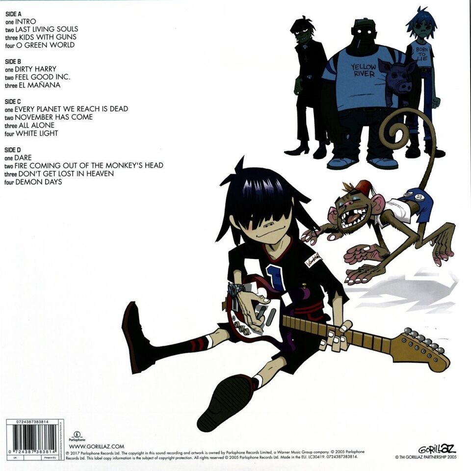 GORILLAZ - DEMON DAYS (2005) - 2LP 2017 EDITION SIFIR PLAK