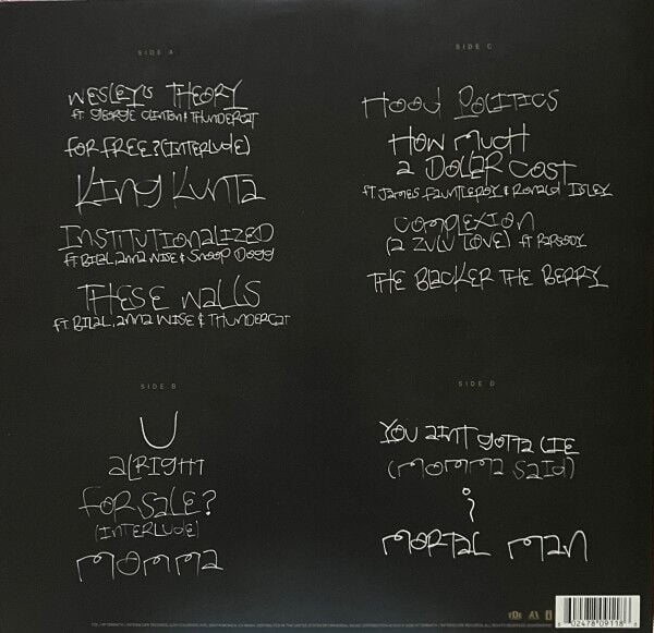 KENDRICK LAMAR - TO PIMP A BUTTERFLY (2015) - 2LP 10TH ANNIVERSARY EDITION ALTERNATIVE ARTWORK SIFIR PLAK
