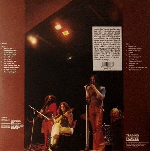 GRYPHON – GRYPHON (1973) - LP 2023 REISSUE VINYL SIFIR PLAK