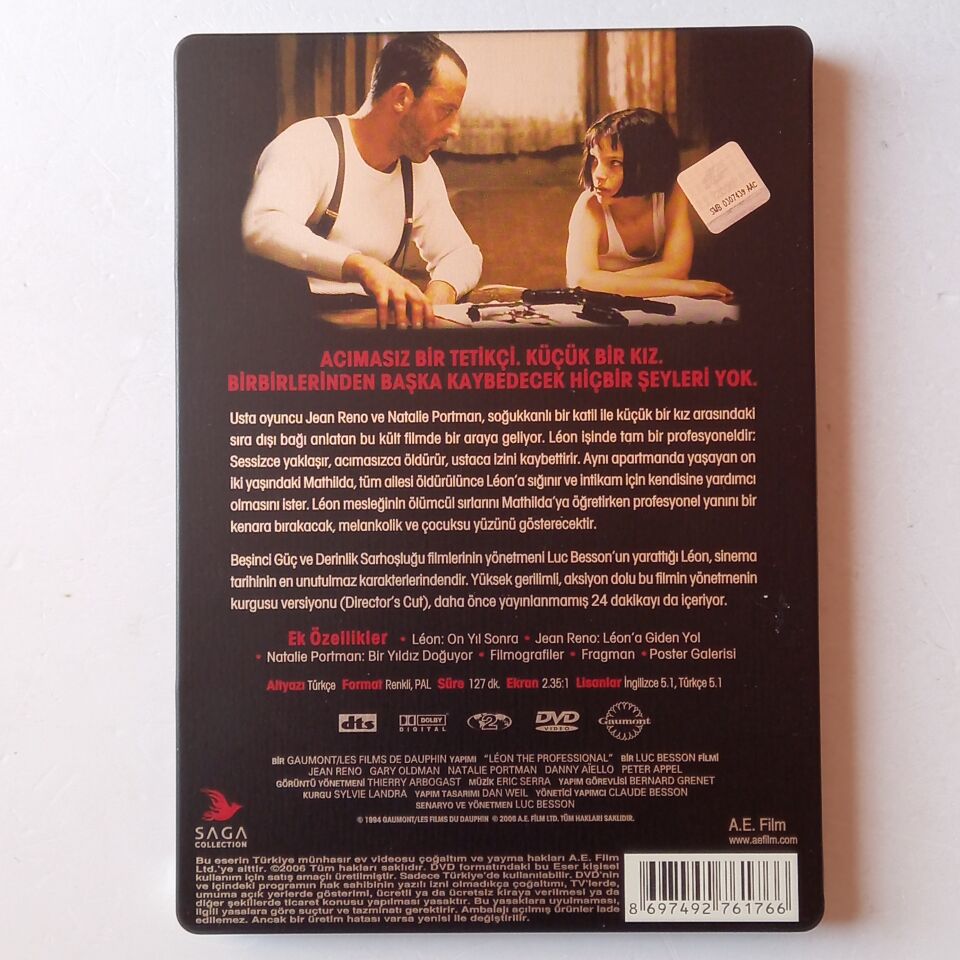 LEON - LUC BESSON, JEAN RENO, NATALIE PORTMAN - DVD METAL KUTU 2.EL