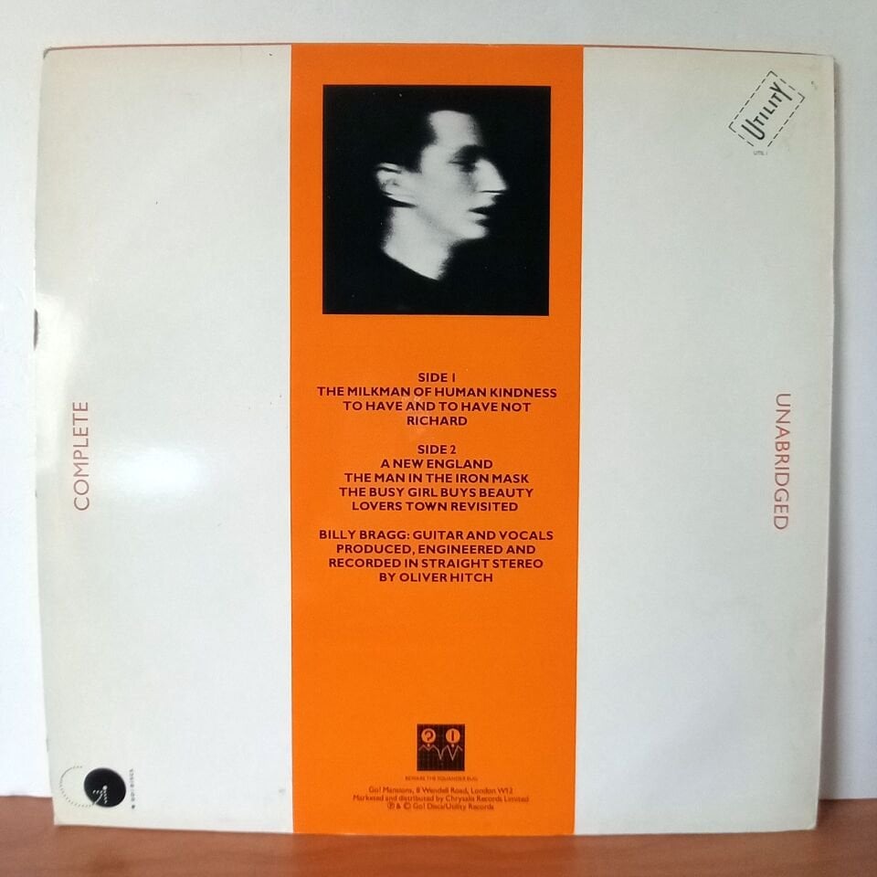 BILLY BRAGG – LIFE\'S A RIOT WITH SPY VS SPY (1983) - LP 2.EL PLAK