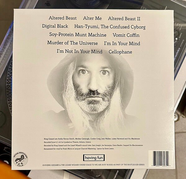 KING GIZZARD AND LIZARD WIZARD - Songs from I'm In Your Mind Fuzz & Murder of the Universe / Live in Athens '25 (2025) - LP A YÜZÜ 33 DEVİR B YÜZÜ 45 DEVİR SIFIR PLAK