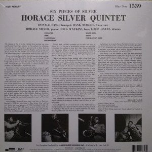 HORACE SILVER QUINTET - 6 PIECES OF SILVER (1956) - LP BLUE NOTE 180GR 2021 EDITION SIFIR PLAK