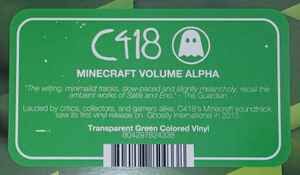 C418 - MINECRAFT VOLUME ALPHA (2015) GAME SOUNDTRACK - LP 2024 TRANSPARENT GREEN VINYL SIFIR PLAK
