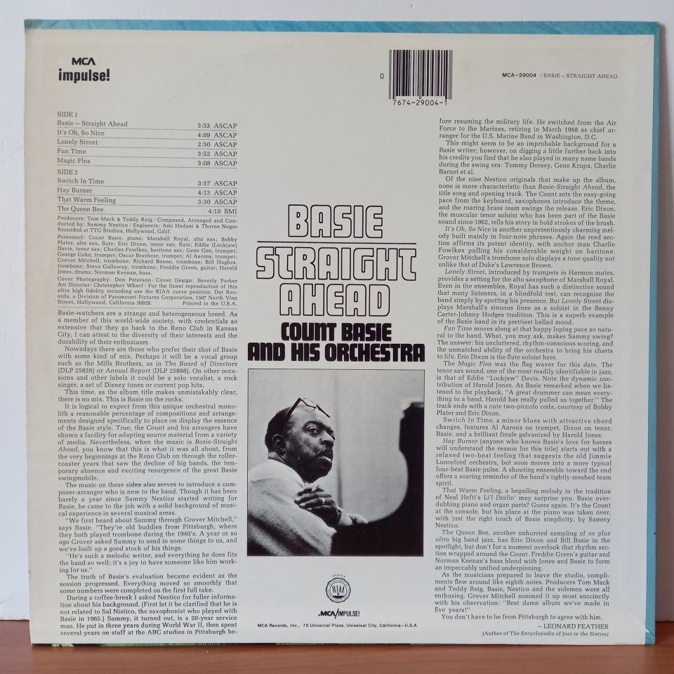 COUNT BASIE – STRAIGHT AHEAD (1980) - LP 2.EL PLAK