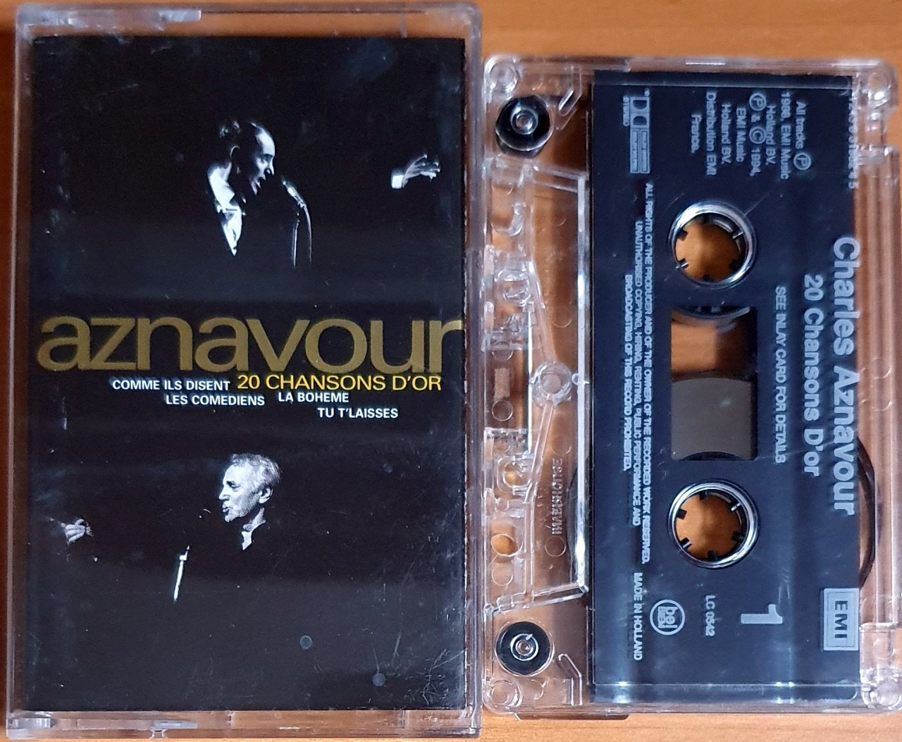 CHARLES AZNAVOUR - 20 CHANSONS D'OR (1994) - KASET MADE IN HOLLAND 2.EL