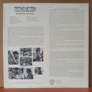 FIESTAS OF PERU / MUSIC OF THE HIGH ANDES / DAVID LEWISTON (1972) - LP 2.EL PLAK