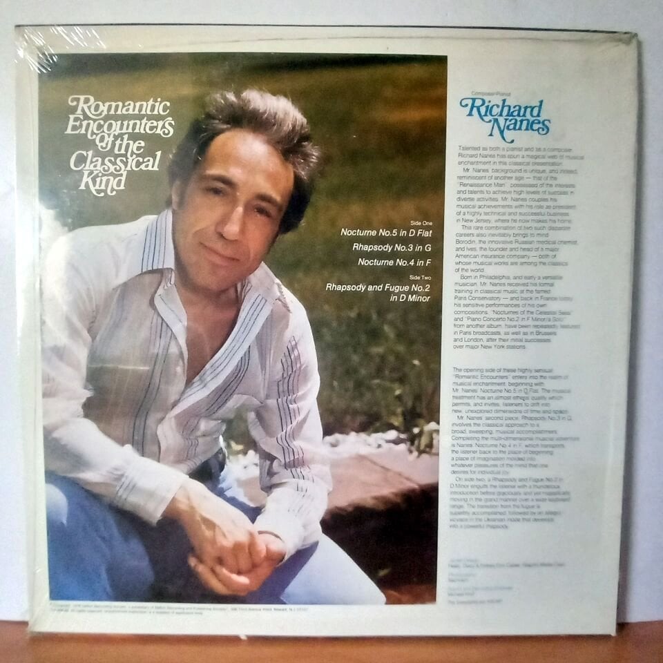 RICHARD NANES – ROMANTIC ENCOUNTERS OF THE CLASSICAL KIND (1978) - LP DÖNEM BASKI SIFIR PLAK