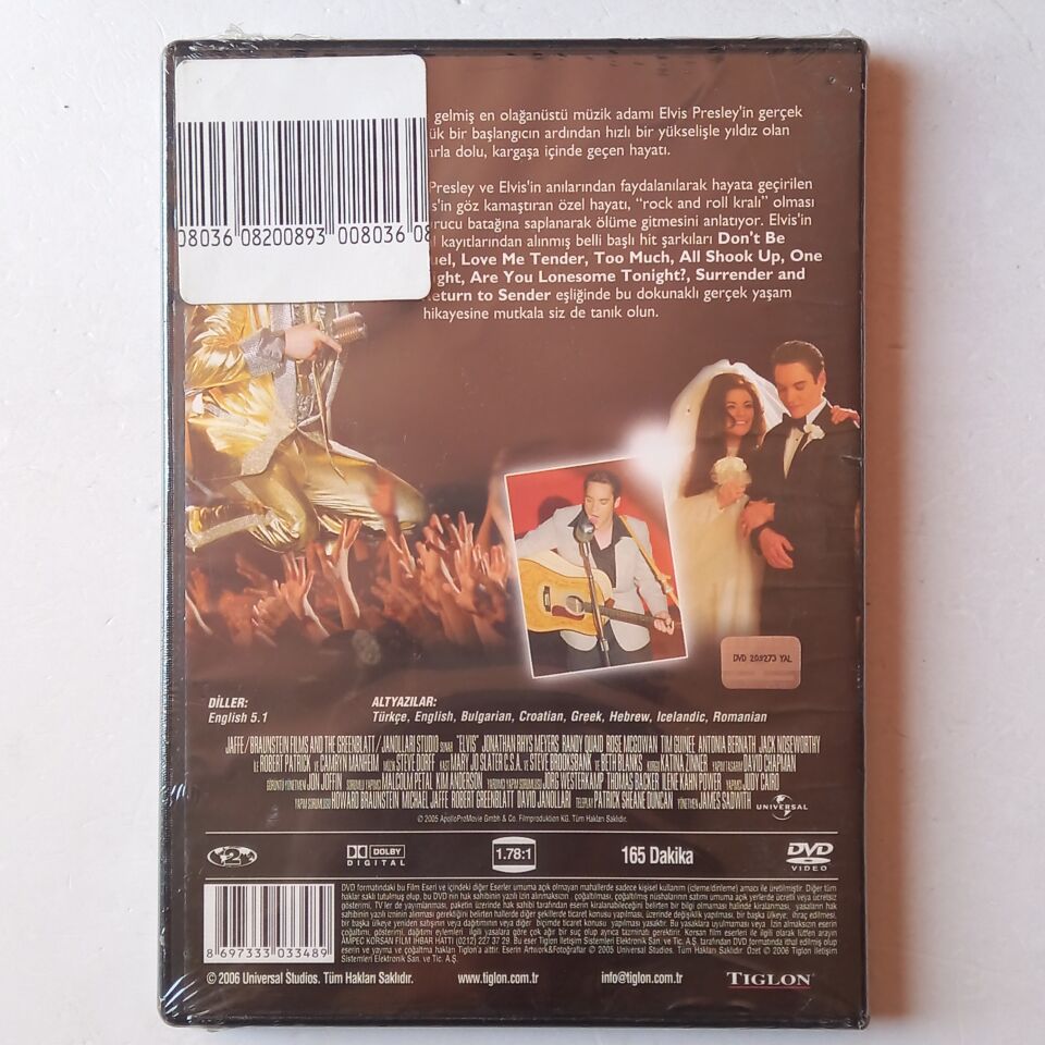 ELVIS: THE EARLY YEARS - JONATHAN RHYS MEYERS - DVD AMBALAJINDA SIFIR