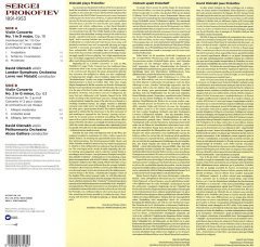 PROKOFIEV: VIOLIN CONCERTOS NOS. 1&2 - DAVID OISTRAKH - SIFIR PLAK