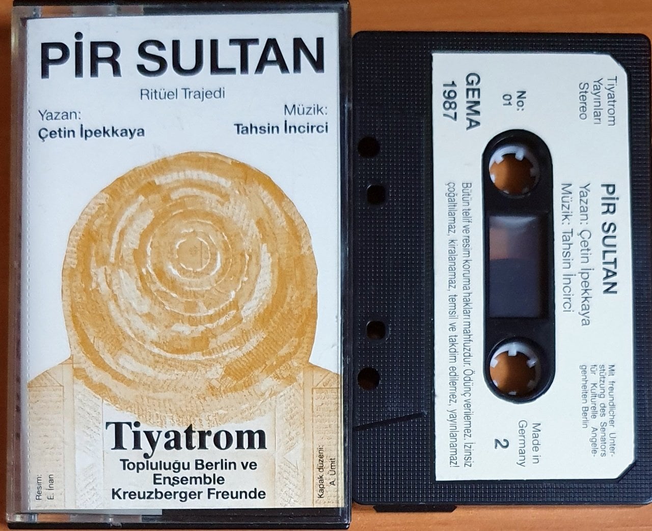 PİR SULTAN - RİTÜEL TRAJEDİ / TİYATROM / ÇETİN İPEKKAYA, TAHSİN İNCİRCİ - KASET MADE IN GERMANY 2.EL