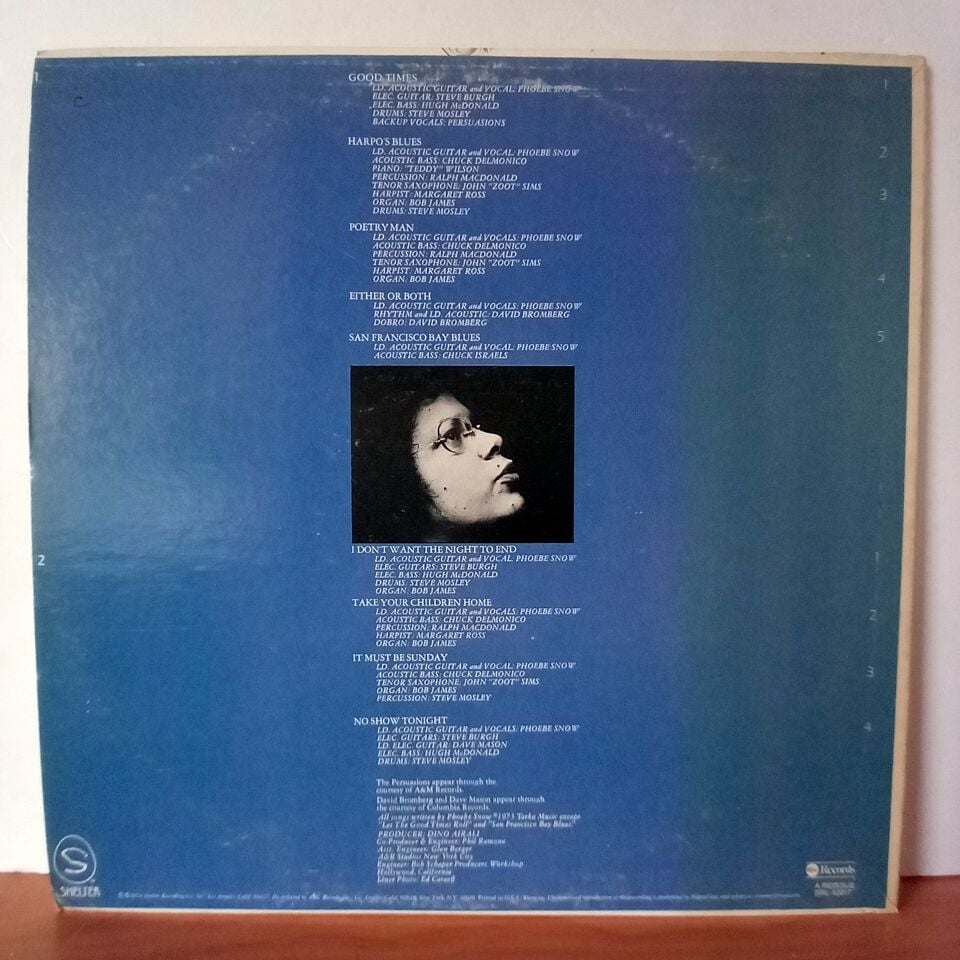 PHOEBE SNOW – PHOEBE SNOW (1974) - LP 2.EL PLAK