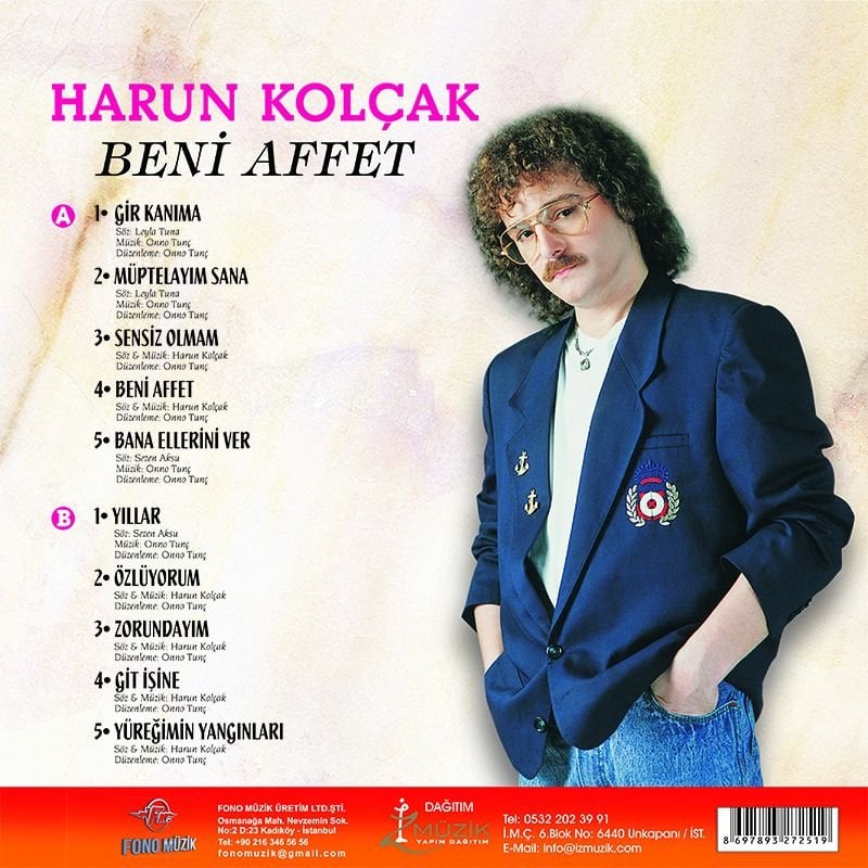 HARUN KOLÇAK - BENİ AFFET (1991) - LP 2025 BASIM SİYAH SIFIR PLAK