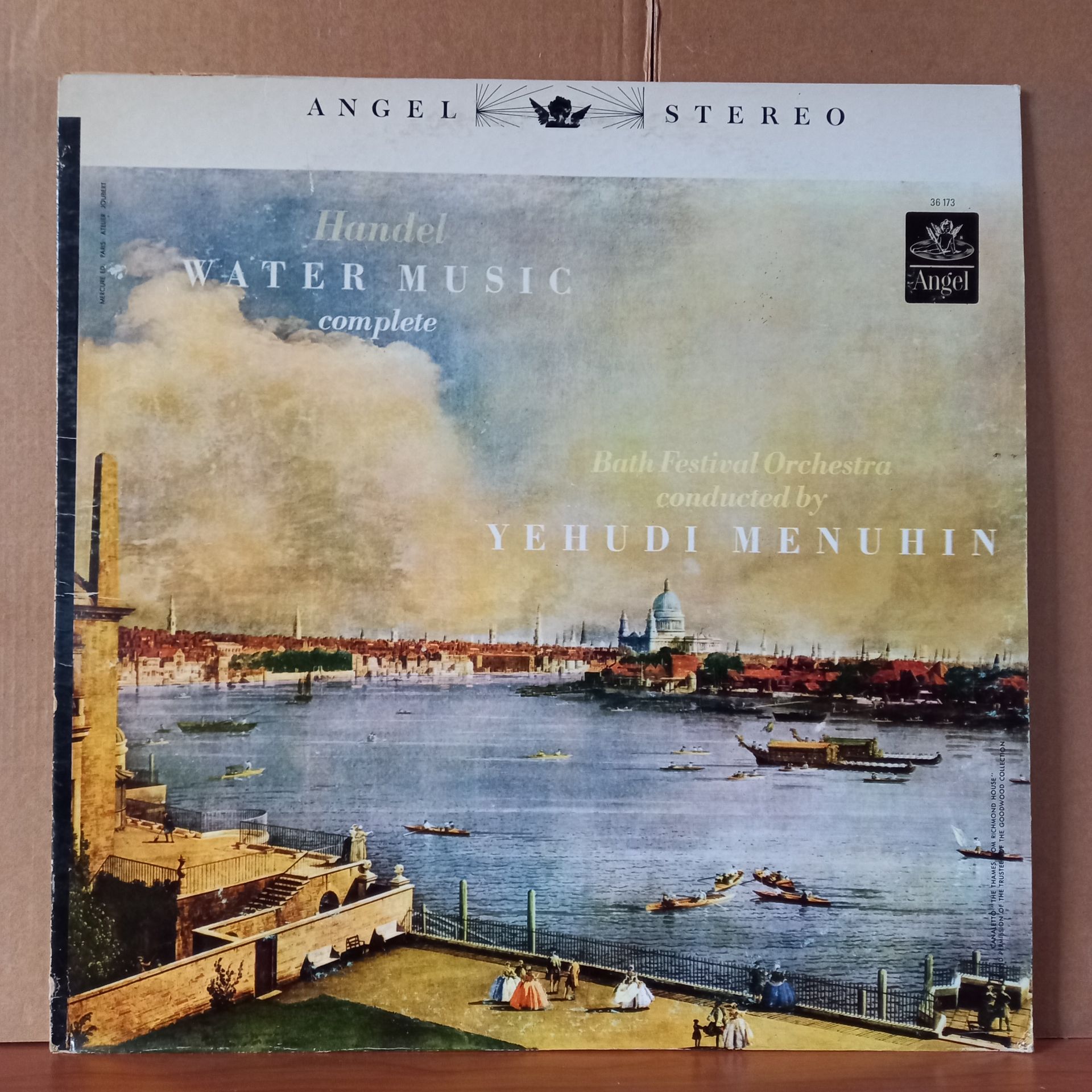 HANDEL: WATER MUSIC [COMPLETE] / BATH FESTIVAL ORCHESTRA CONDUCTED BY YEHUDI MENUHIN (1964) - LP 2.EL PLAK