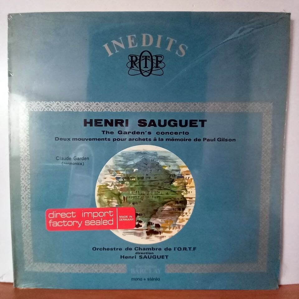 HENRI SAUGET: THE GARDEN\'S CONCERTO / CALUDE GARDEN, ORCHESTRE DE CHAMBRE DE I\'O.R.T.F. - LP DÖNEM BASKI SIFIR PLAK