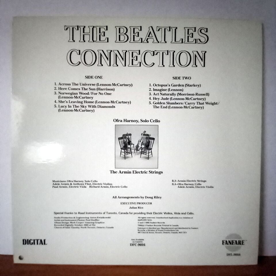 THE BEATLES CONNECTION / OFRA HARNOY, DOUG RILEY, THE ARMIN ELECTRIC STRINGS (1985) - LP 2.EL PLAK
